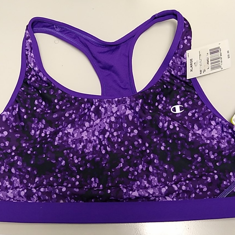 NWT  XL Champion sports bra purple